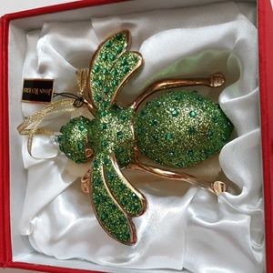 Joan Rivers Green Bee Ornament 2007 in box